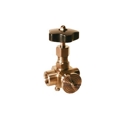 Кран линейный игольчатый с фланцем COPRIM PN100 1/2 M/F