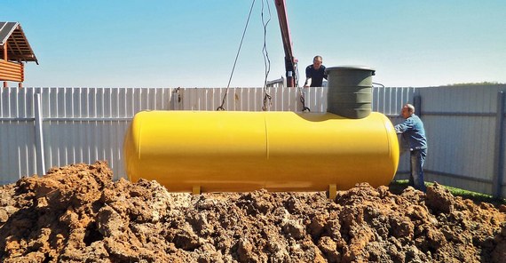 Установка газгольдера для автономного газоснабжения